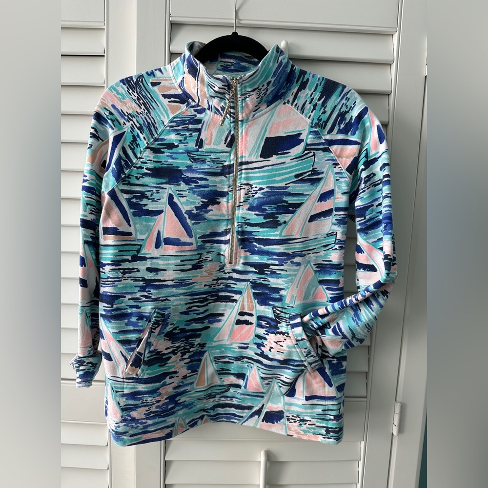 Lilly Pulitzer Sailboat Popover with pockets. Great condition in Blue and Pink